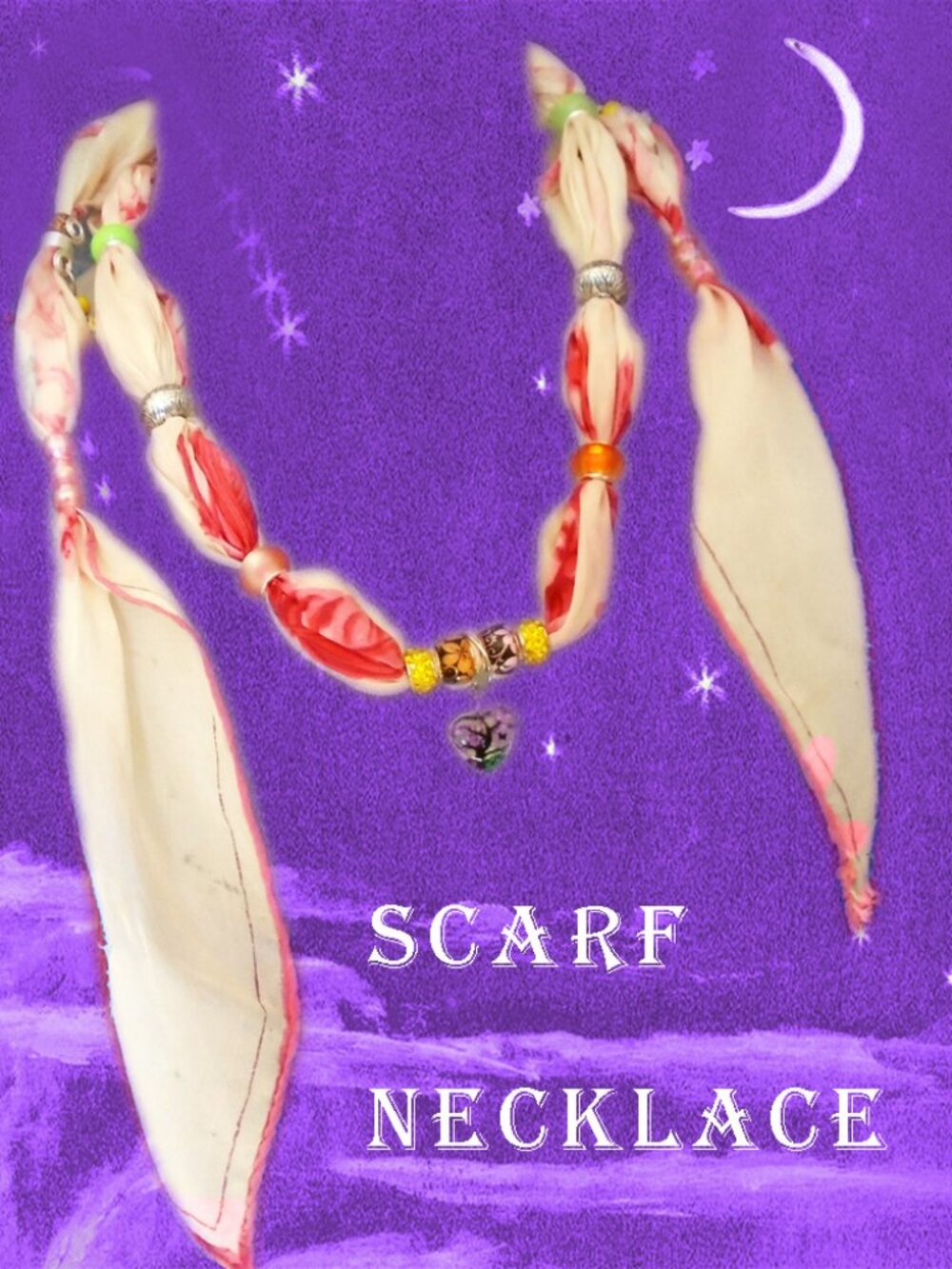Scarf Necklace Bohemian Festival Vibe, Y2K Pop